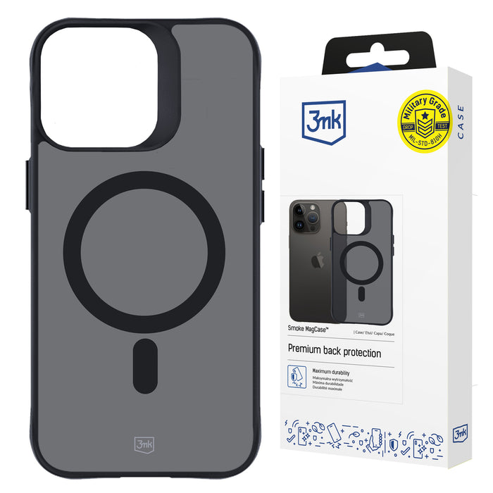 3mk Smoke MagCase with MagSafe for iPhone 15 Pro Max - Semi-Transparent