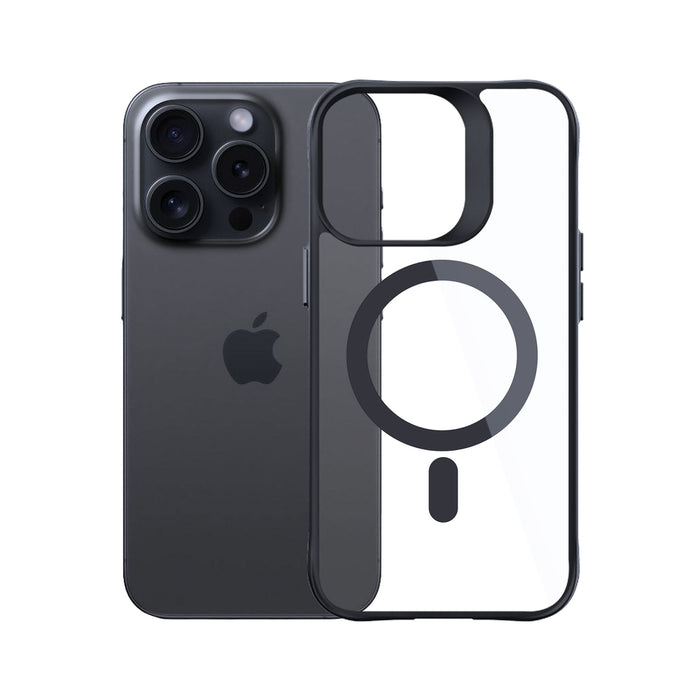 3mk Satin Armor MagCase with MagSafe for iPhone 14 Pro Max - Clear with Black Frame