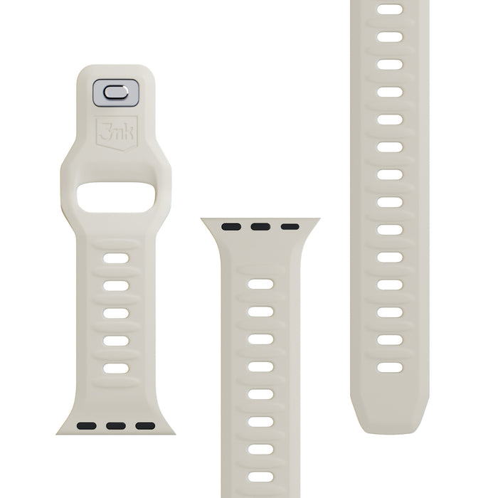 3mk Silicone Watch Strap for Apple Watch 38/40/41 mm - white