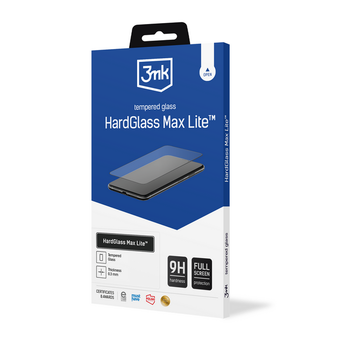 Tempered glass 3mk HardGlass Max Lite Black for Motorola Moto G55 5G