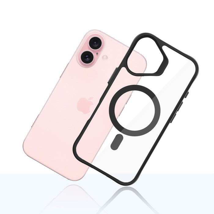 3mk Satin Armor MagCase with MagSafe for iPhone 16 - Clear with Black Frame