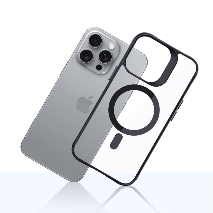 3mk Satin Armor MagCase with MagSafe for iPhone 16 Pro - Clear with Black Frame