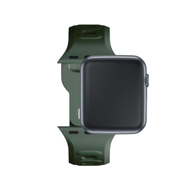 3mk Silicone Watch Strap for Apple Watch 42 / 44 / 45 / 49 mm - green