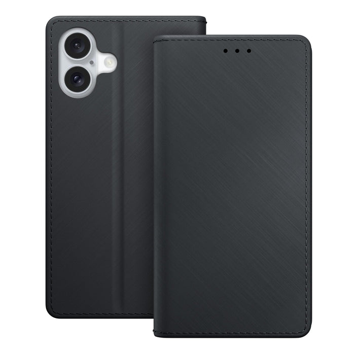 3mk Wallet Case for iPhone 16 - Black