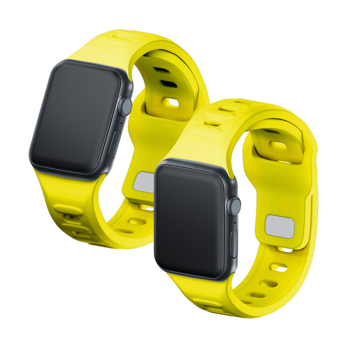 3mk Silicone Watch Strap for Apple Watch 42 / 44 / 45 / 49 mm - yellow