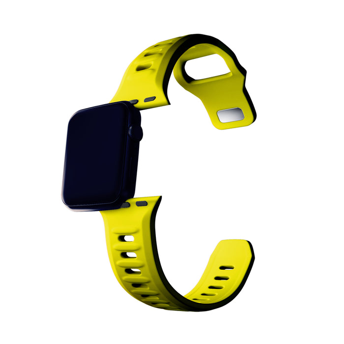 3mk Silicone Watch Strap for Apple Watch 42 / 44 / 45 / 49 mm - yellow
