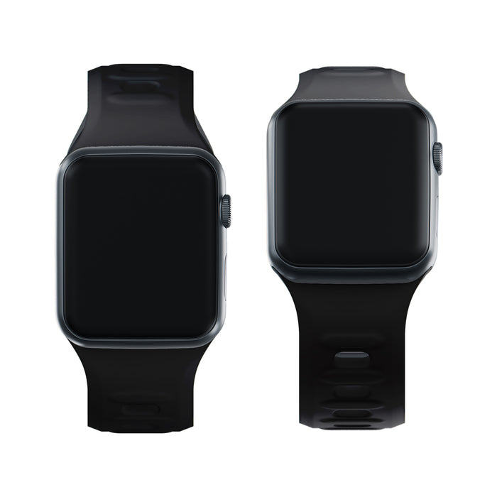 3mk Silicone Watch Strap for Apple Watch 38 / 40 / 41 mm - black