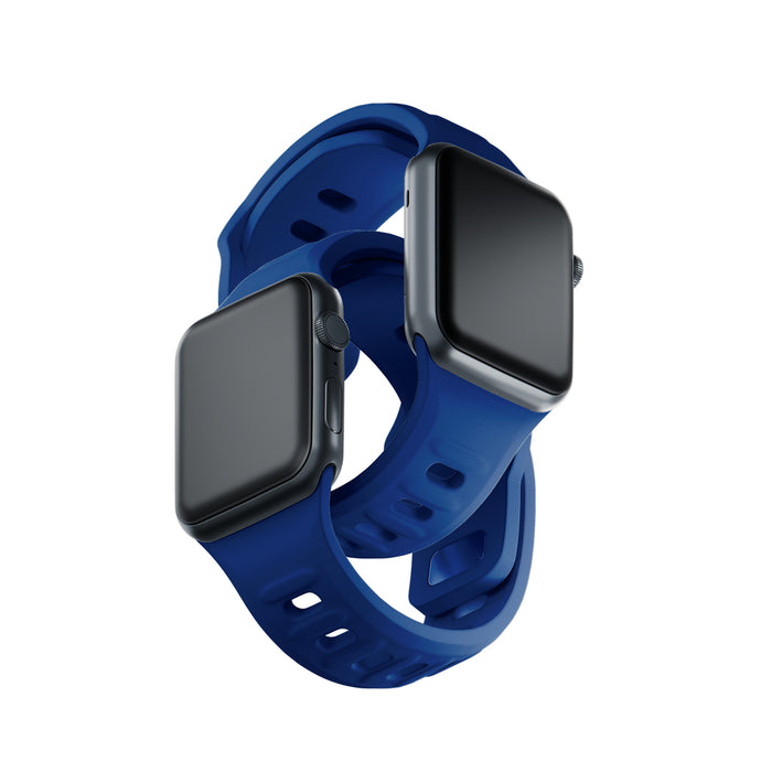 3mk Silicone Watch Strap for Apple Watch 42 / 44 / 45 / 49 mm - blue