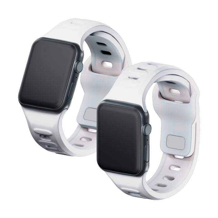 3mk Silicone Watch Strap for Apple Watch 42 / 44 / 45 / 49 mm - white