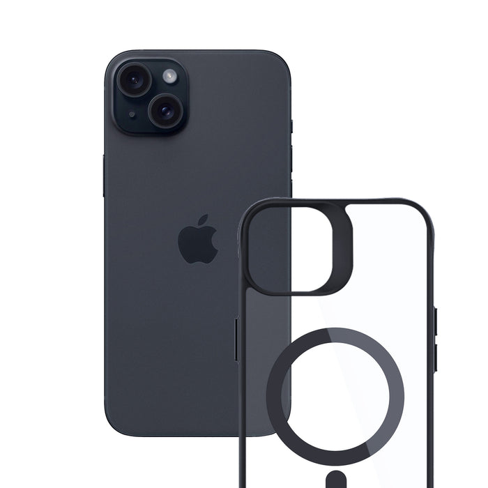 3mk Satin Armor MagCase with MagSafe for iPhone 15 - Clear with Black Frame