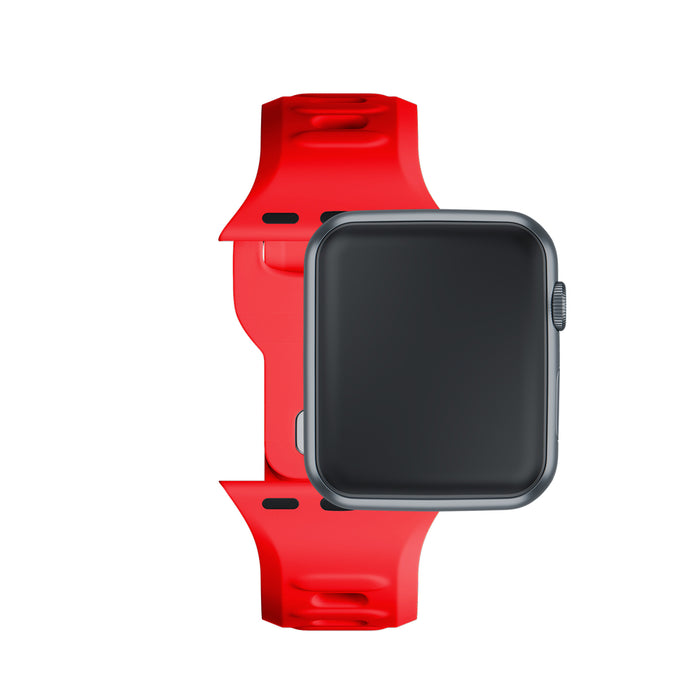 3mk Silicone Watch Strap for Apple Watch 38 / 40 / 41 mm - red