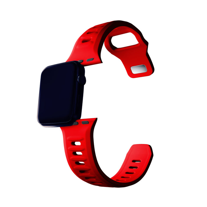 3mk Silicone Watch Strap for Apple Watch 38 / 40 / 41 mm - red