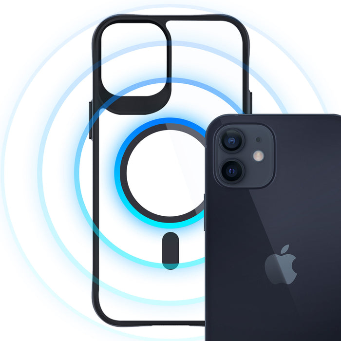 3mk Satin Armor MagCase with MagSafe for iPhone 12 / 12 Pro - Clear with Black Frame