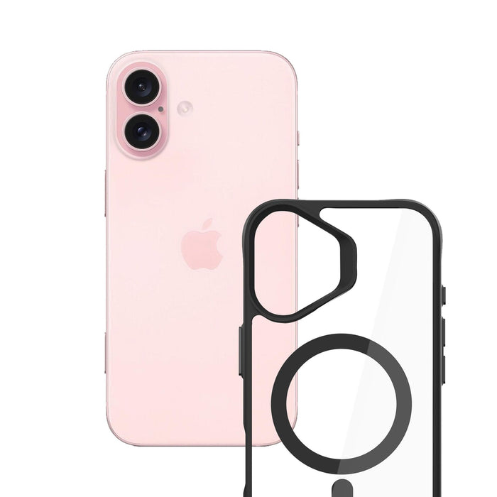 3mk Satin Armor MagCase with MagSafe for iPhone 16 Plus - Clear with Black Frame