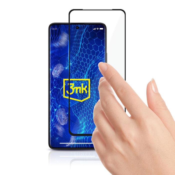 Tempered glass 3mk HardGlass Max Lite with black frame for Xiaomi Redmi Note 13 Pro+