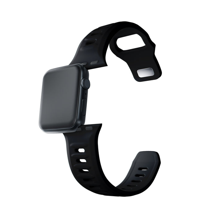 3mk Silicone Watch Strap for Apple Watch 42 / 44 / 45 / 49 mm - black