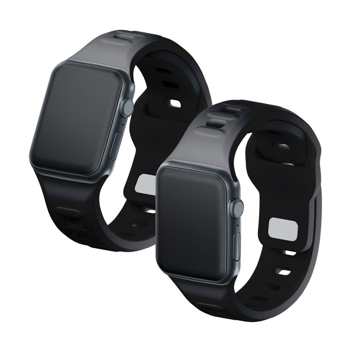 3mk Silicone Watch Strap for Apple Watch 42 / 44 / 45 / 49 mm - black