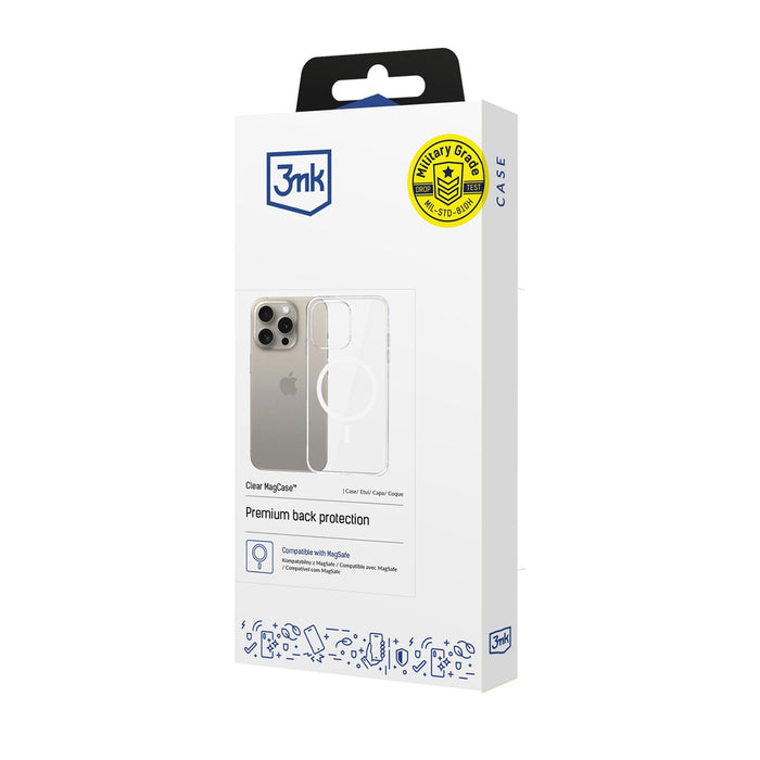 3mk Clear MagCase Case for Apple iPhone 15 Pro Max - Transparent