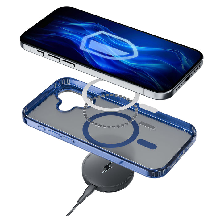 3mk Frosty MagCase Blue Case for Apple iPhone 16 - blue