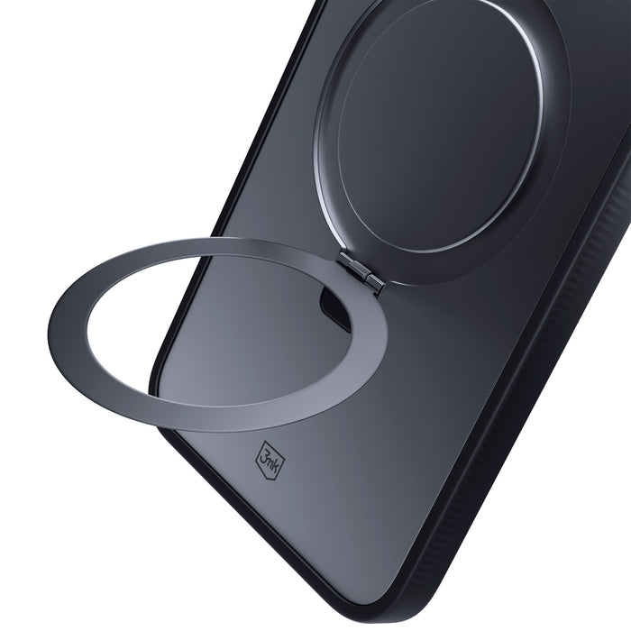 3mk Smoke Case Mag&amp;Stand for Apple iPhone 16 - black