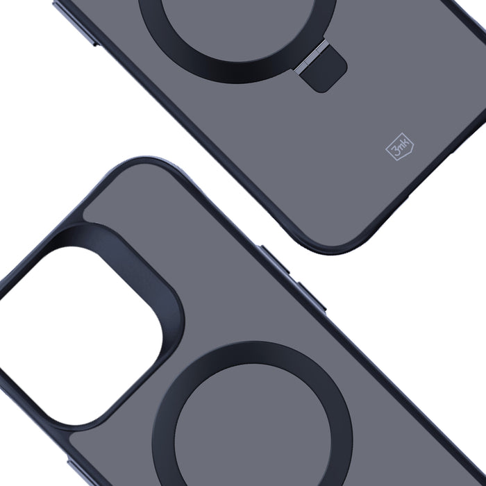 3mk Smoke Case Mag&amp;Stand for Apple iPhone 16 pro max - black