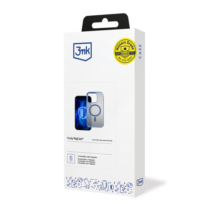 3mk Frosty MagCase Blue Case for Apple iPhone 14 Pro - Transparent