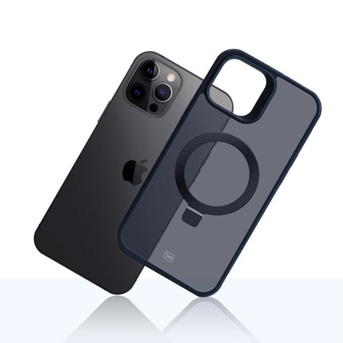 3mk Smoke Case Mag&amp;Stand for Apple iPhone 12 pro max - black