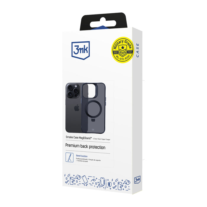 3mk Smoke Case Mag&amp;Stand for Apple iPhone 13 pro max - black