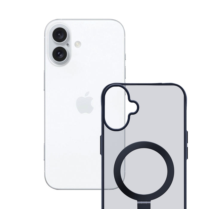 3mk Smoke Case Mag&amp;Stand for Apple iPhone 16 plus - transparent