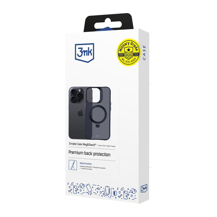3mk Smoke Case Mag&amp;Stand for Apple iPhone 14 pro max - black