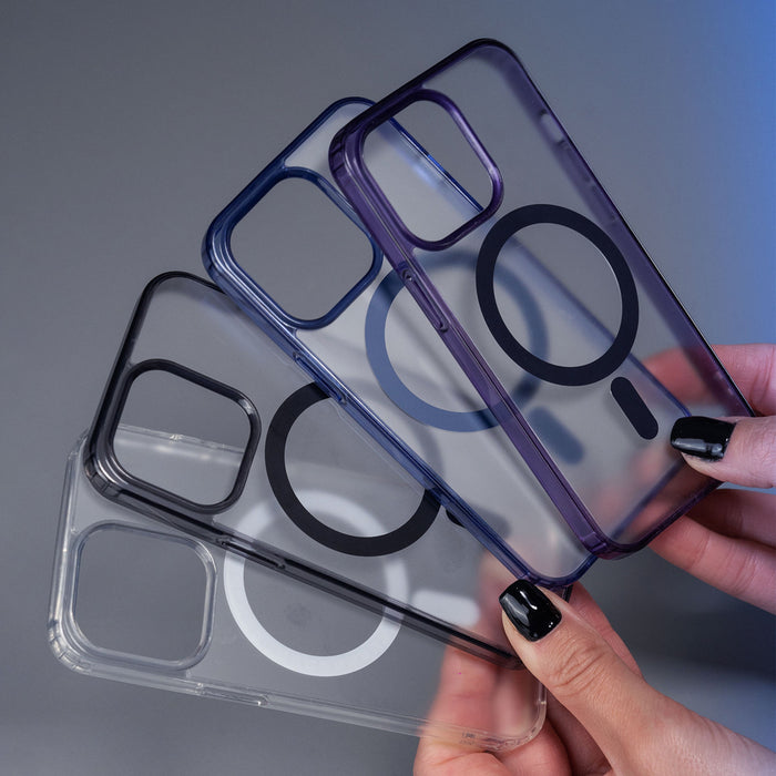 3mk Frosty MagCase Blue Case for Apple iPhone 13 Pro Max - Transparent