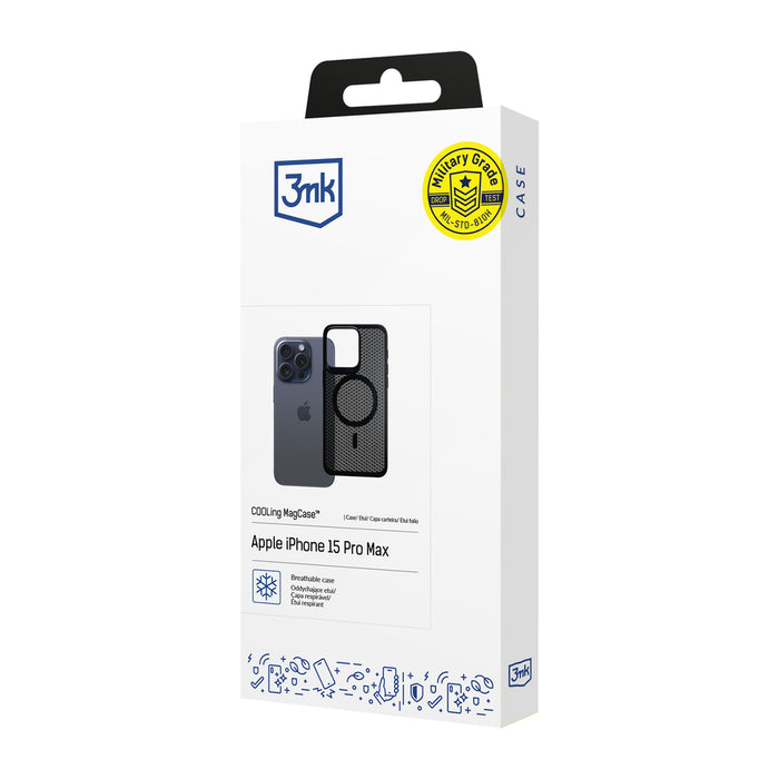3mk COOLing MagCase Case for Apple iPhone 15 Pro Max - Black