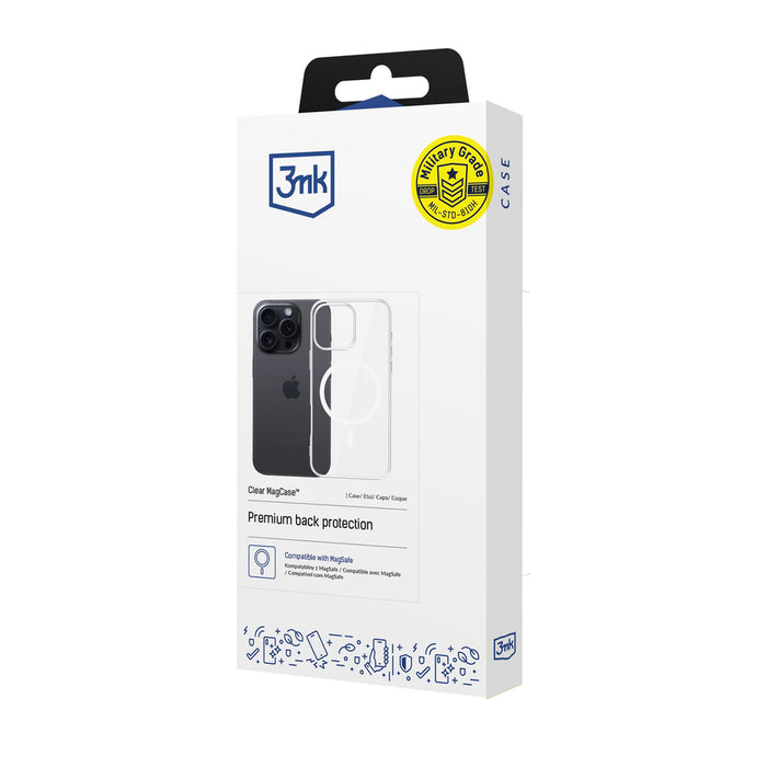 3mk Clear MagCase Case for Apple iPhone 16 Pro Max - Transparent