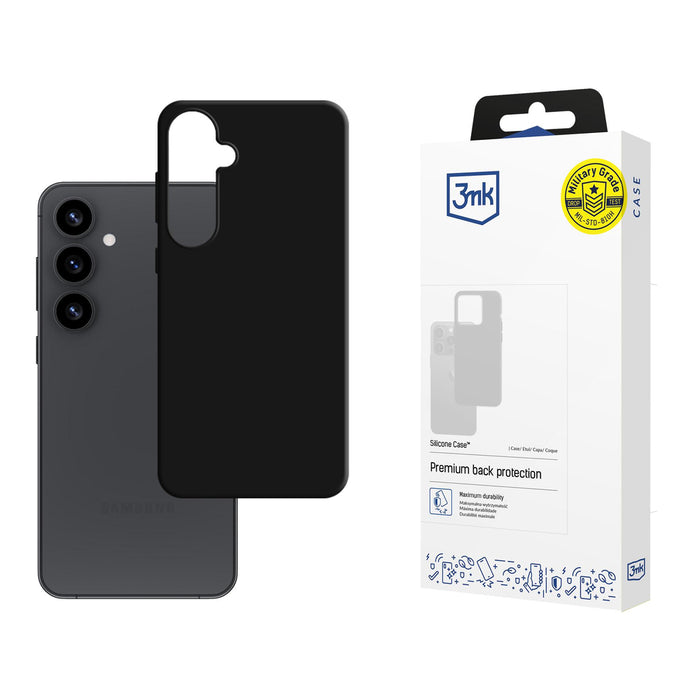 3mk Silicone Case for Samsung Galaxy S25 - Black