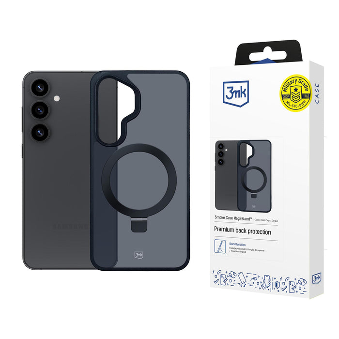 3mk Smoke Case Mag&amp;Stand for Samsung Galaxy S25+ - black