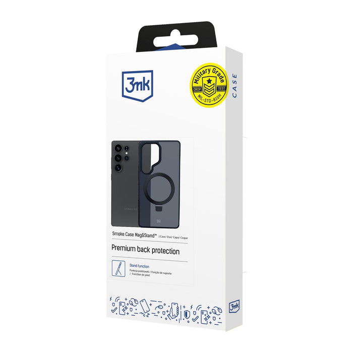 3mk Smoke Case Mag&amp;Stand for Samsung Galaxy S25 Ultra - Black