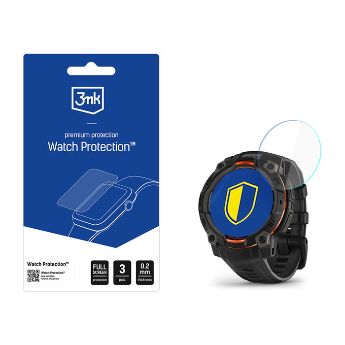 Smartwatch Screen Protector 3mk Watch Protection FlexibleGlass for Garmin Instinct 3 45mm (Amoled, Solar)