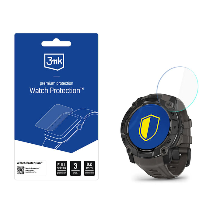 Smartwatch Screen Protector 3mk Watch Protection FlexibleGlass for Garmin Instinct 3 50mm (Amoled, Solar)