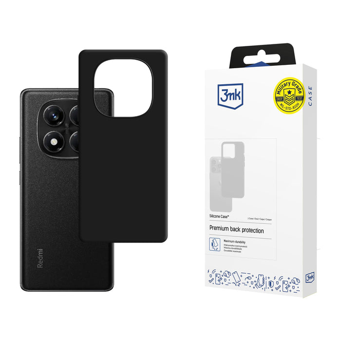 3mk Silicone Case for Xiaomi Redmi Note 14 Pro 5G - black