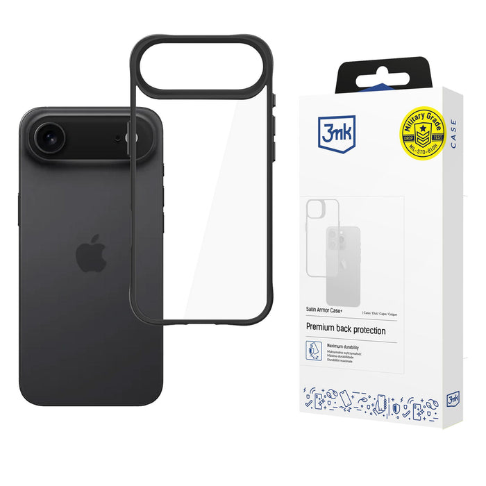 3mk Satin Armor Case+ for iPhone Air - Transparent Black