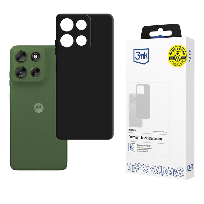 3mk Matt Case for Motorola Moto G56 - Matte Black