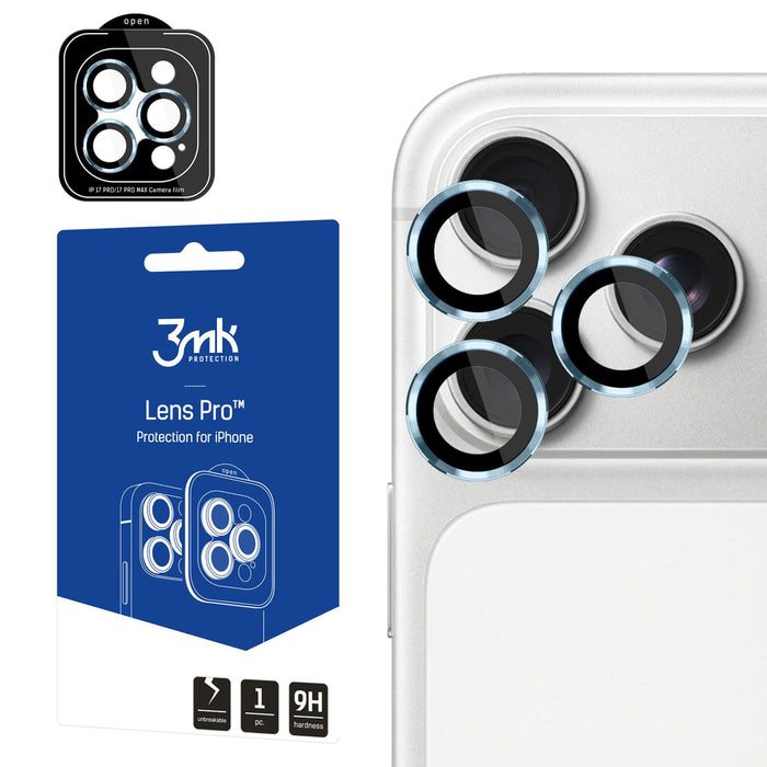 3mk Lens Protection Pro Tempered Glass for iPhone 17 Pro / 17 Pro Max - Light Blue