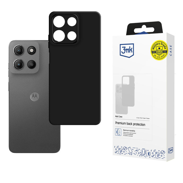 3mk Matt Case for Motorola Moto G15 / G15 Power - Matte Black
