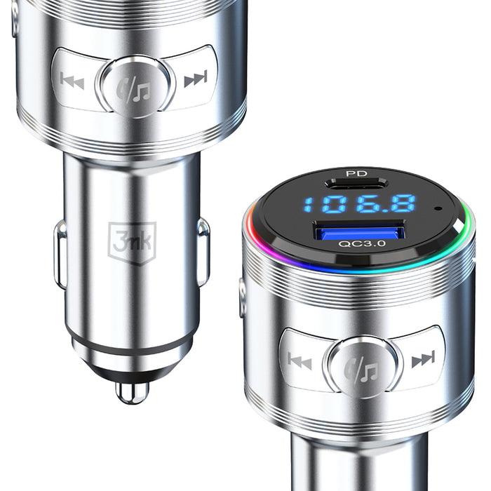 Transmitter 3in1 48W QC PD PPS USB-C USB-A 3mk Hyper Car Power Transmitter