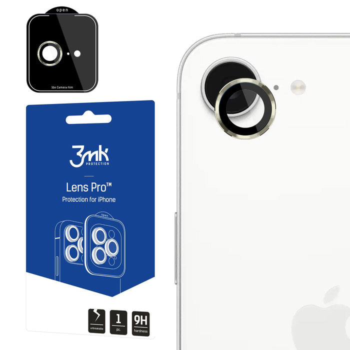 3mk Lens Protection Pro Tempered Glass for iPhone 16e - Gold