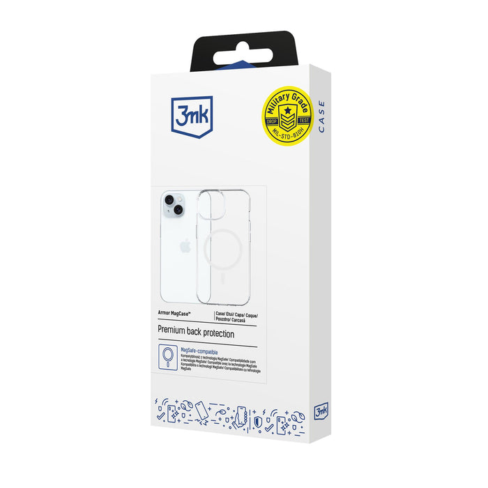 3mk Armor MagCase for iPhone 15 - transparent
