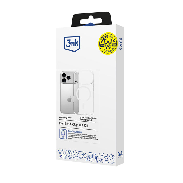 3mk Armor MagCase for iPhone 17 Pro Max - Transparent