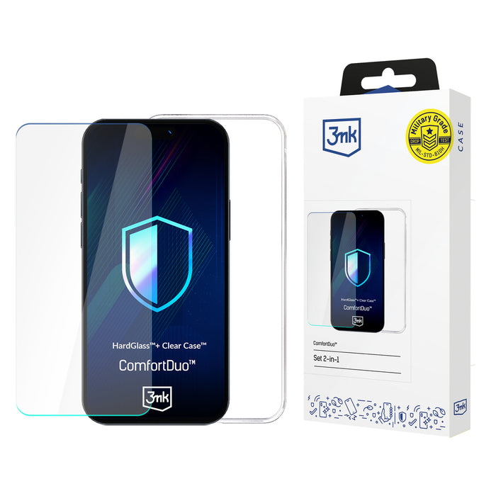3mk ComfortDuo Clear protective set case + glass for Samsung Galaxy A26 5G - transparent
