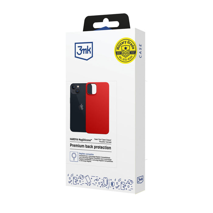 3mk Hardy MagSilicone iPhone 13 Case - Red