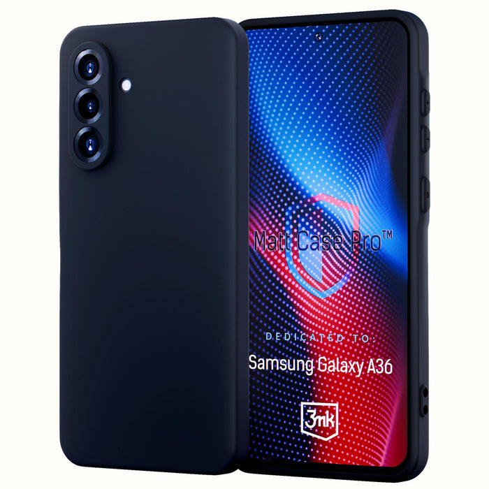 3mk Matt Case Pro for Samsung Galaxy A36 - matte black